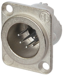 Złącze XLR 6 -pinowe Montaż na panelu Męski