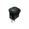 Przełącznik kołyskowy mini okrągły SMRS-101-2 czarny 5szt
