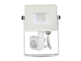 VT-10-S 10W Naświetlacz LED SMD z czujnikiem ruchu Chip SAMSUNG barwa: 4000K obudowa: biała 434 V-TAC