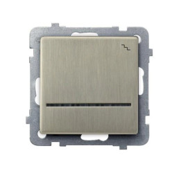 SONATA Łącznik schodowy z podświetleniem nowe srebro ŁP-3RMS/m/44