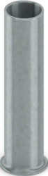Uninsulated wire end ferrule, 6.0 mm², 15 mm long, DIN 46228-1, UL 486F-A, silver, 2100042