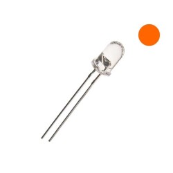 DIODA LED 5mm POMARAŃCZOWA 10cd