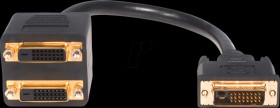 DVISPL1DD Y-Cable Display DVI-D to 2x DVI-D 30 cm