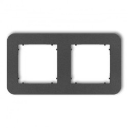 MINI Ramka uniwersalna podwójna zaokrąglona z tworzywa grafitowy 11MRTZ-2