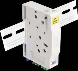 85936 FO connection box, top-hat rail, splice holder, 2x LC duplex