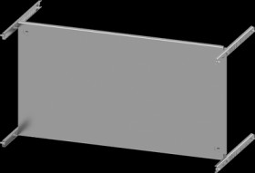 Mounting plate, sheet steel, (W x H x D) 800 x 400 x 400 mm, 8PQ3000-1BA63
