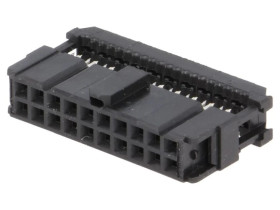 Wtyk IDC żeńskie 20-pin IDC na taśmę 1,27mm złocony czarny 1658621-4