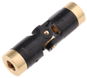 Przegub uniwersalny liczba połączeń Pojedyncze otwór 6 x 6mm 45° dł. całkowita 46.2mm mosiężny średnica zew 14.3mm