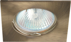 Oczko 50W/12V MR16 IP20 kwadrat stałe aluminiowe szczotkowany mosiądz IZZY DS10-Q-AB GXPL009