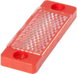 AO000159, akcesoria optyczne, reflektor, 60x20mm, otwór na śrubę, 2xØ4.6mm, IP67, plastik+tworzywo sztuczne