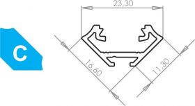 Zaślepka do profilu C czarna