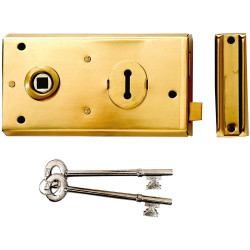 Yale Locks P401 Rim Lock Black Finish 138 x 76mm Visi