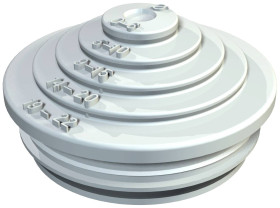 OBO Bettermann 2012383 Przepust stopniowany EDVS M25 LGR, (Ø) 25 mm, 1 szt.