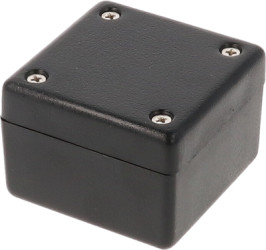 ABS enclosure, (L x W x H) 56 x 56 x 28 mm, black (RAL 9005), IP54, 1594ABK