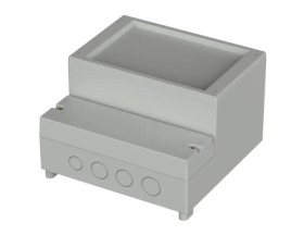 ABS/PC enclosure, (L x W x H) 166 x 161 x 100.5 mm, light gray (RAL 7035), IP65, 41170609