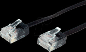 21152193 Cat. 6a UTP flat cable, black, 2 m