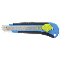 Nóż z ostrzem łamanym 18 mm blokada z kółkiem 3 ostrza SKS HT4C605