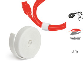 LTC 1220 Hook and Loop Tape, 9.8 ft, white