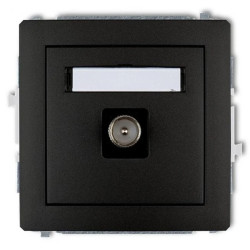 DECO Gniazdo antenowe telewizyjne czarny mat 12DGTV-1