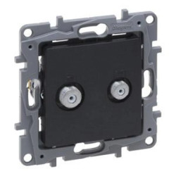 Niloe Selection Gniazdo tv f-f końcowe do instalacji typu gwiazda 1db antracyt 762249