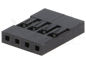 ML04S gniazdo jednorzędowe na przewód 4 pin; raster 2,54mm