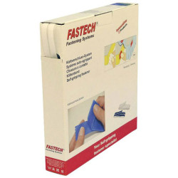 FASTECH B10-SKL000025 Hook-and-Loop Tape Hot Melt Adhesive 25m x 10mm White