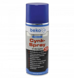 Cynk, ocynk antykorozyjny w sprayu jasny 400ml TecLine BEKO
