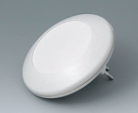 ABS/PC enclosure, (Ø x H) 110 x 38 mm, gray white (RAL 9002), IP40, B5011227