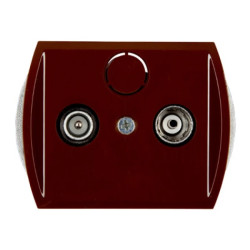 TREND Gniazdo antenowe RTV przelotowe 15dB brązowy 4G15P