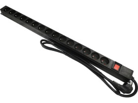 Listwa zasilająca pionowa gniazdo 15 x CEE 7/5 wtyk CEE 7/7 z wyłącznikiem