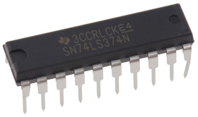 Układ przerzutnika SN74LS374N 20-pinowy, wyjście 3-stanowe, PDIP, Texas Instruments