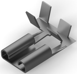 Uninsulated flat plug sleeve, 7.92 x 0.81 mm, 1.03 to 2.62 mm², AWG 17 to 13, phosphor bronze, tin-plated, 180453-6