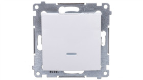 Simon 54 Łącznik Jednobiegunowy Z Podświetleniem Bialy Dw1al.01/11