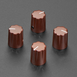 Brown Micro Potentiometer Knob - 4 pack