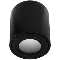 Oprawa sufitowa ERMETICO-O-SB czarna piaskowana okrągła 1xgu10 natynkowa nad prysznic hermetyczna ip44 łazienkowa