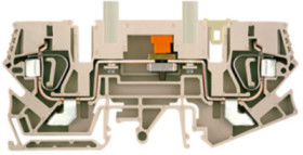 Disconnect/test-disconnect terminal block, spring balancer connection, 0.5-6.0 mm², 41 A, 8 kV, dark beige, 1771950000