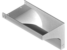 Kolanko redukcyjne KRPZC 50H50 prawe grubość blachy 2,0mm 354505 BAKS