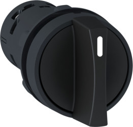 Toggle switch, unlit, latching, 2 Form A (N/O), waistband round, black, front ring black, 3 x 45°, mounting Ø 22 mm, XB7ND33