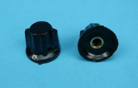 GAŁKA CZARNA 15mm FI=6mm BLOK.ŚRUBA