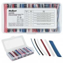 Zestaw rurek termokurczliwych CB-HFT mix kolorów 10cm REBEL 170szt w pudełku