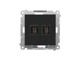 SIMON 55 Gniazdo HDMI podwójne czarny mat TGHDMI2.01/149 KONTAKT SIMON