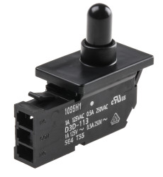 Mikroprzełącznik drzwi, IP40, Trzpień, SPDT, 500 mA @ 250 V ac, Wypustka
