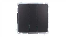 Simon Basic Łącznik Potrójny (Moduł) 10Ax, 250V, Szybkozłącza, Czarny...