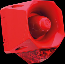 ASNSB230RRL Asserta Mini AV, red, red lens, 230 AC