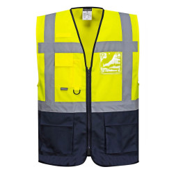 Waistcoat Executive Yellow - Navy - 3XL