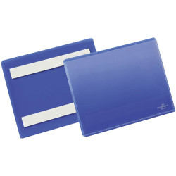 Durable 176307 Label Holder Self-Adhesive Dark Blue A6 163x120mm 50Pieces
