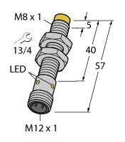 Turck Czujnik indukcyjny nie podtynkowy PNP, Otwierający NI6U-EG08-RP6X-H1341