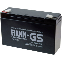 Fiamm FG11201 PB-6-12 AGM Battery 6V 12Ah Maintenance-Free VDS Cert.