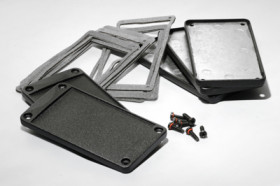 Steel enclosure, (L x W x H) 254 x 203 x 76 mm, black (RAL 9005), IP31, 1458000