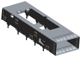 QSFP+ klatka, seria: QSFP+, typ: Klatka, rodzaj: męskie, l. portów: 1, 9.7 x 19.85 x 58.3mm,